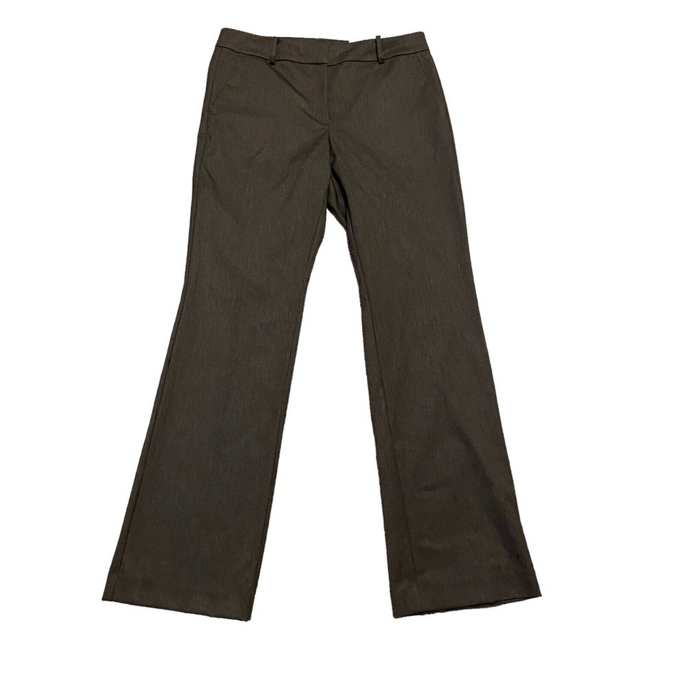 Ana Taylor Signature Straight Trouser Brown Slacks Dress Pants Hook & Eye NWT 6